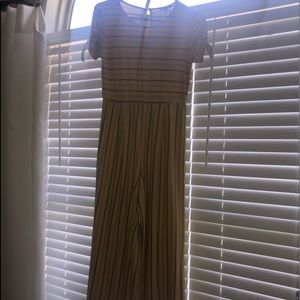 Yellow and black striped jumpsuit